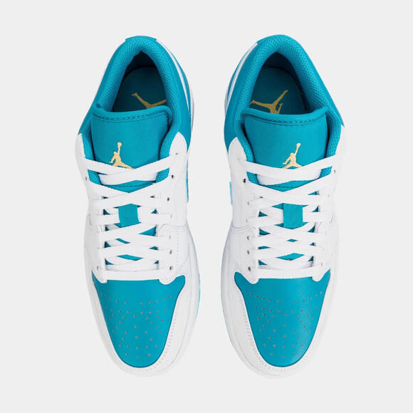 Nike Air Jordan 1 Low Shoes White Aquatone 553558-174 Men's Multi Sizes NEW - Picture 5 of 12
